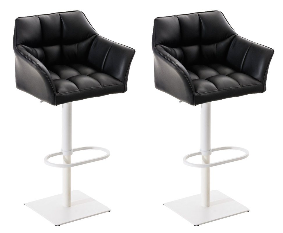 CLP Barhocker Damaso Kunstleder (2er Set, 2 St., 2er), dreh- & höhenverstellbar von CLP