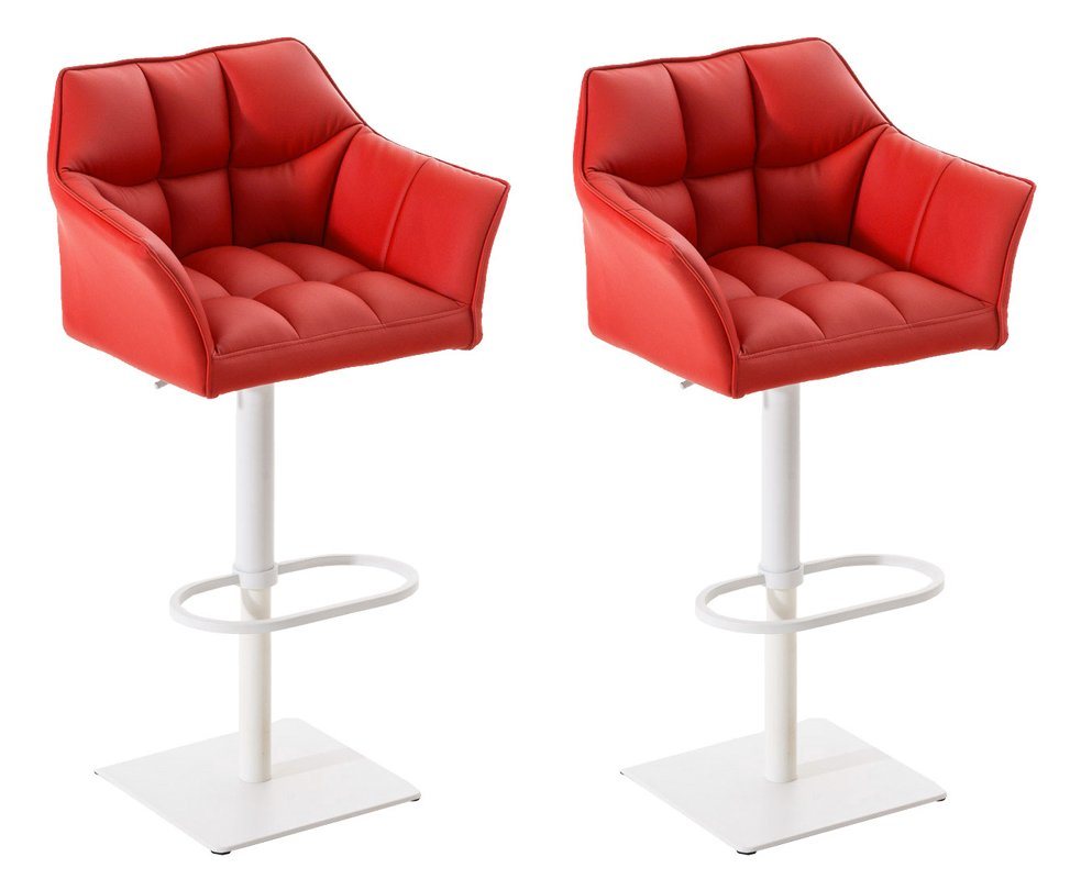 CLP Barhocker Damaso Kunstleder (2er Set, 2 St., 2er), dreh- & höhenverstellbar von CLP