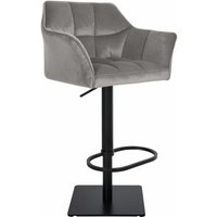 CLP - Barhocker Damaso Samtbezug grau schwarz CLP - Barhocker Damaso Samtbezug grau schwarz von CLP
