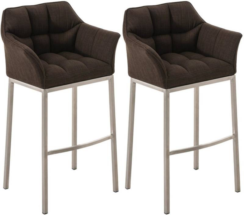 CLP Barhocker Damaso Stoff (2er Set, 2 St., 2er), mit 4-Fuß Gestell von CLP