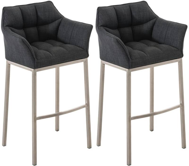 CLP Barhocker Damaso Stoff (2er Set, 2 St., 2er), mit 4-Fuß Gestell von CLP