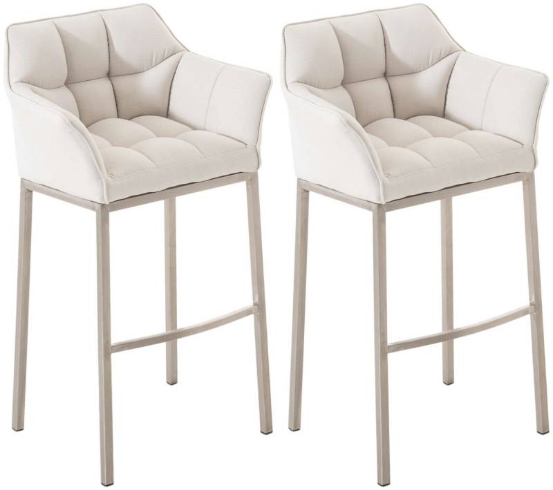 CLP Barhocker Damaso Stoff (2er Set, 2 St., 2er), mit 4-Fuß Gestell von CLP