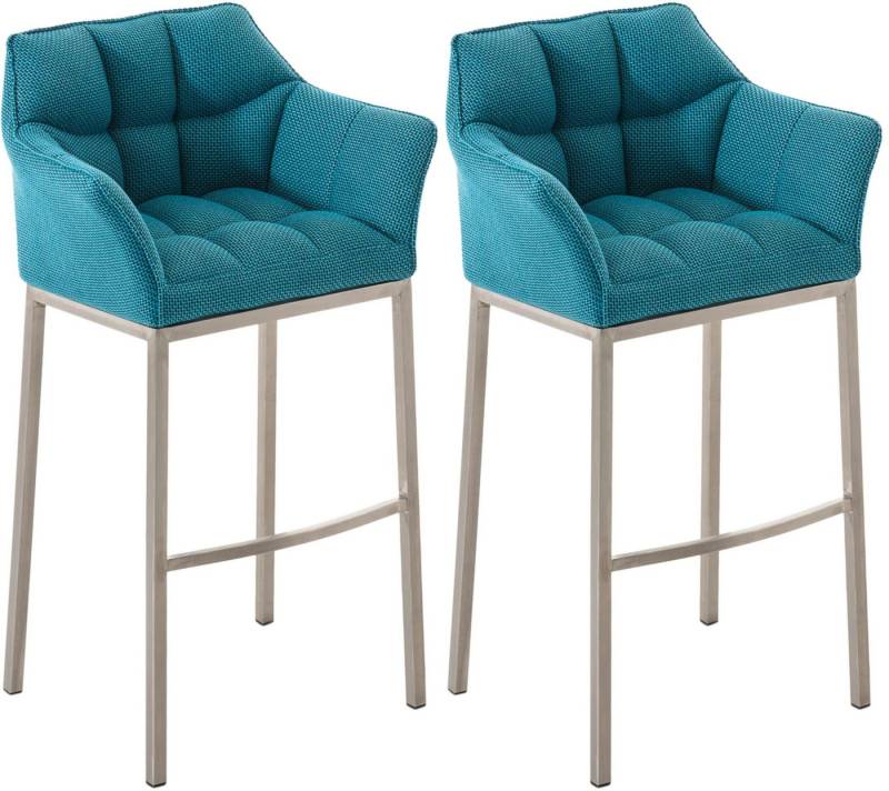 CLP Barhocker Damaso Stoff (2er Set, 2 St., 2er), mit 4-Fuß Gestell von CLP