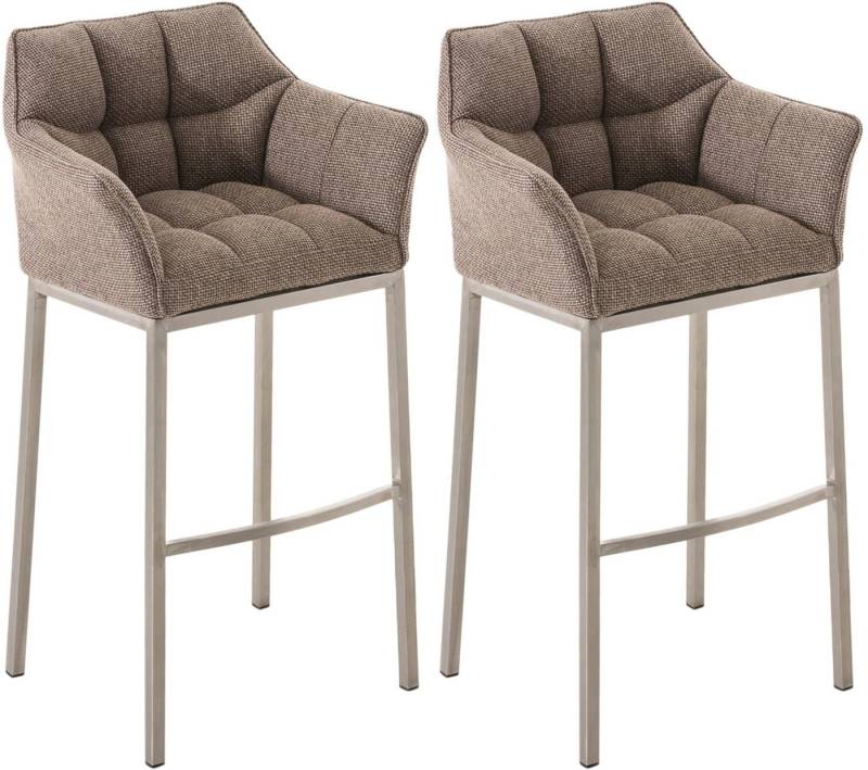 CLP Barhocker Damaso Stoff (2er Set, 2 St., 2er), mit 4-Fuß Gestell von CLP