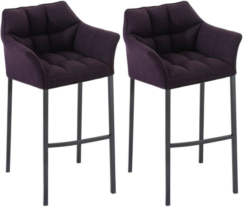 CLP Barhocker Damaso Stoff (2er Set, 2 St., 2er), mit 4-Fuß Gestell von CLP