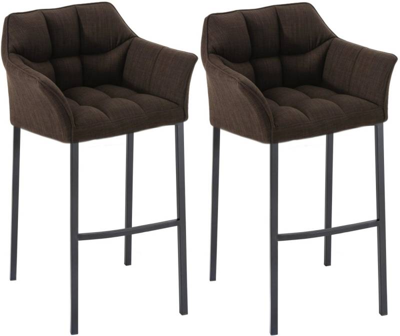 CLP Barhocker Damaso Stoff (2er Set, 2 St., 2er), mit 4-Fuß Gestell von CLP