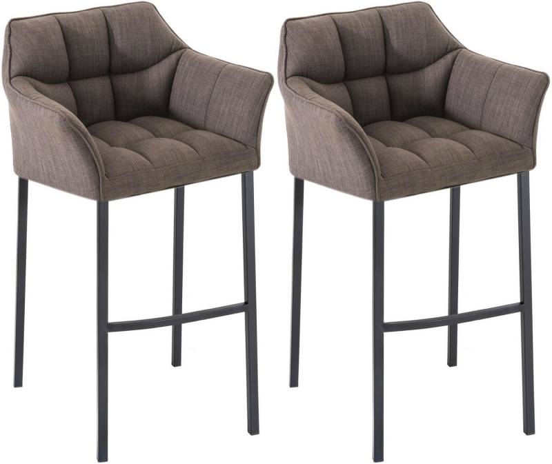 CLP Barhocker Damaso Stoff (2er Set, 2 St., 2er), mit 4-Fuß Gestell von CLP