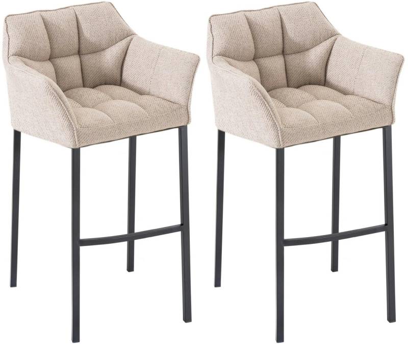 CLP Barhocker Damaso Stoff (2er Set, 2 St., 2er), mit 4-Fuß Gestell von CLP