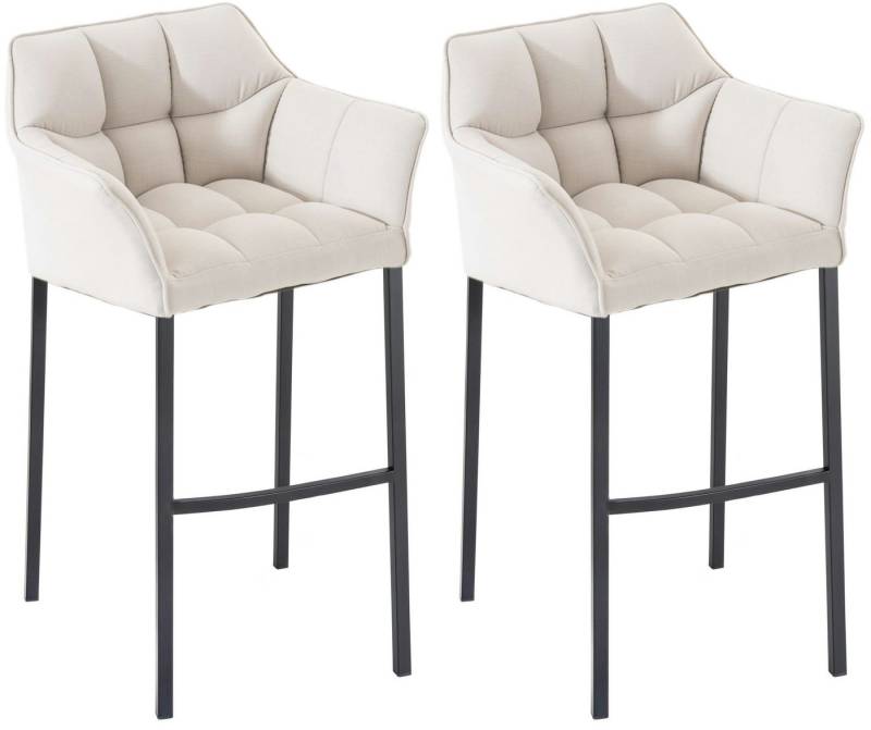 CLP Barhocker Damaso Stoff (2er Set, 2 St., 2er), mit 4-Fuß Gestell von CLP