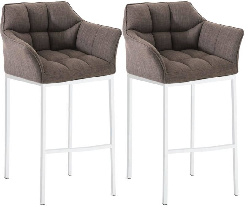 CLP Barhocker Damaso Stoff (2er Set, 2 St., 2er), mit 4-Fuß Gestell von CLP
