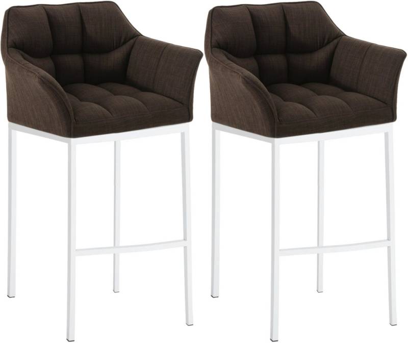 CLP Barhocker Damaso Stoff (2er Set, 2 St., 2er), mit 4-Fuß Gestell von CLP