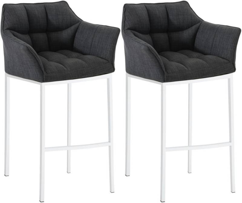 CLP Barhocker Damaso Stoff (2er Set, 2 St., 2er), mit 4-Fuß Gestell von CLP