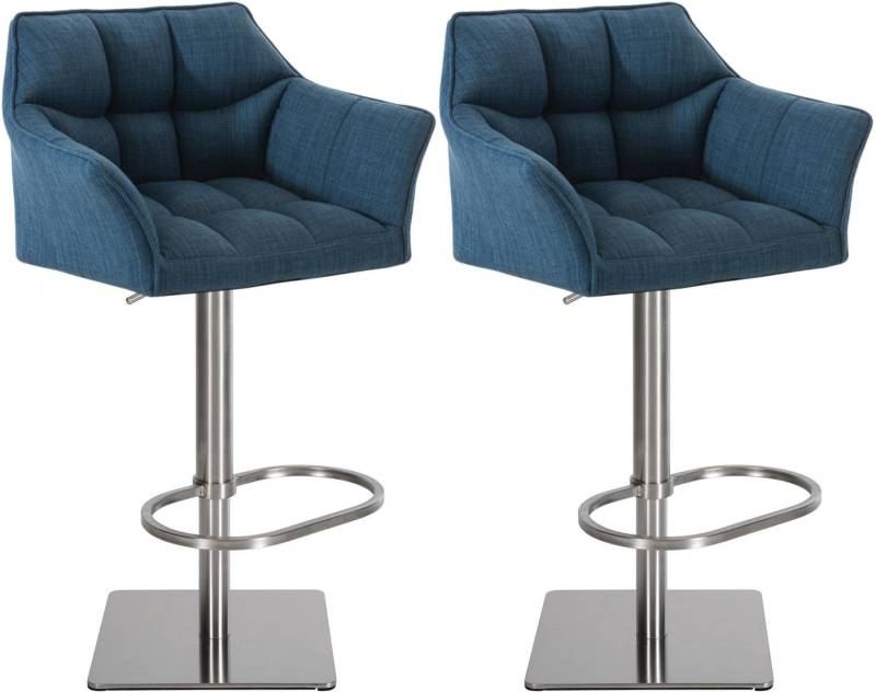 CLP Barhocker Damaso (2er Set, 2 St., 2er), mit Stoff-Bezug, höhenverstellbar von CLP