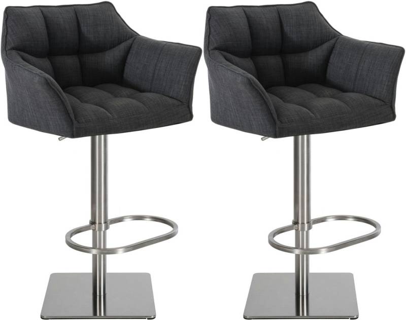CLP Barhocker Damaso (2er Set, 2 St., 2er), mit Stoff-Bezug, höhenverstellbar von CLP