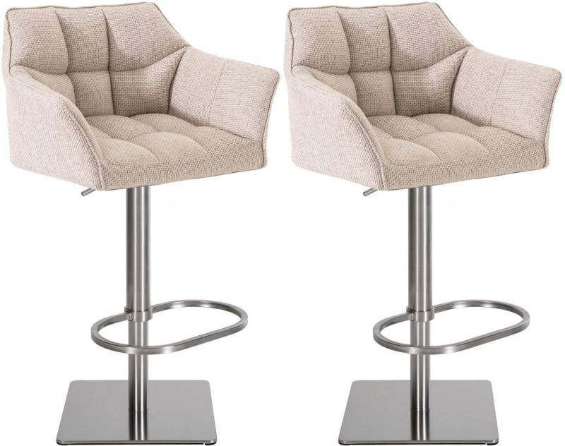 CLP Barhocker Damaso (2er Set, 2 St., 2er), mit Stoff-Bezug, höhenverstellbar von CLP