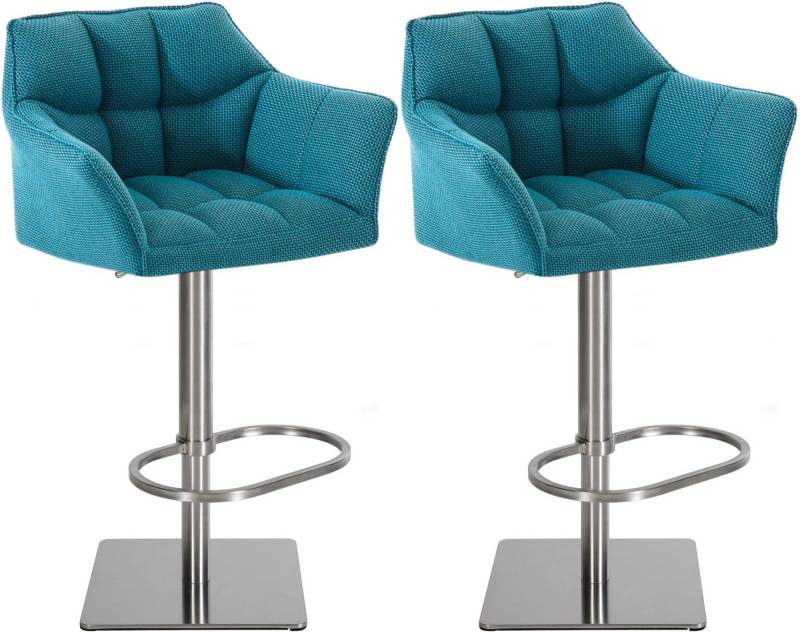 CLP Barhocker Damaso (2er Set, 2 St., 2er), mit Stoff-Bezug, höhenverstellbar von CLP