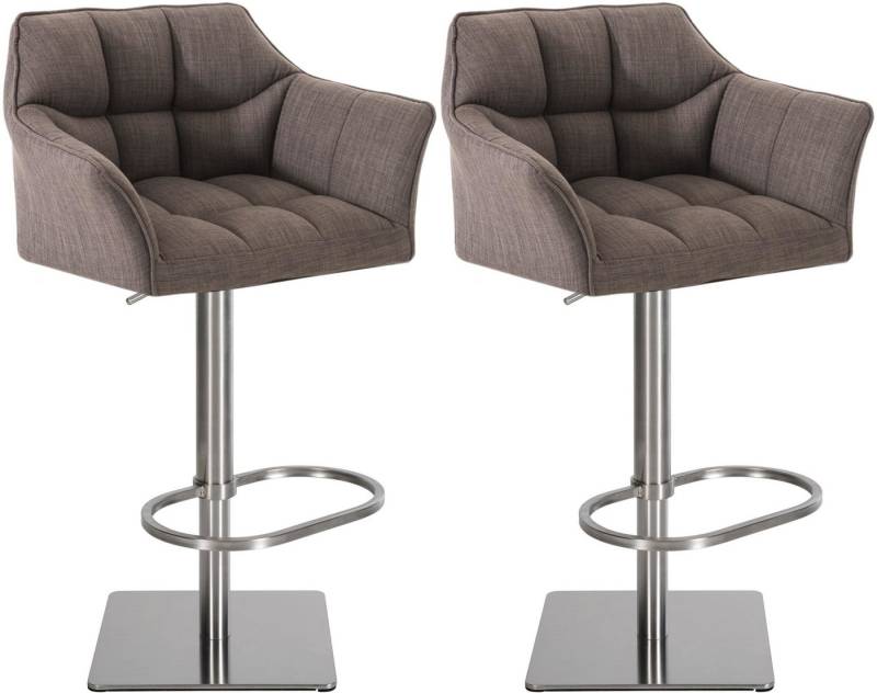 CLP Barhocker Damaso (2er Set, 2 St., 2er), mit Stoff-Bezug, höhenverstellbar von CLP