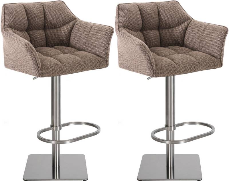 CLP Barhocker Damaso (2er Set, 2 St., 2er), mit Stoff-Bezug, höhenverstellbar von CLP