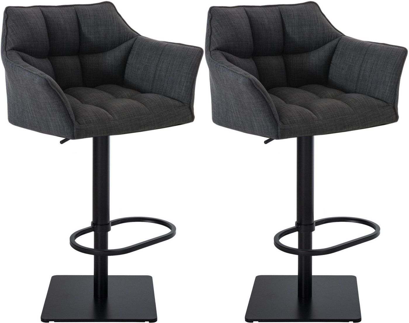CLP Barhocker Damaso (2er Set, 2 St., 2er), mit Stoff-Bezug, höhenverstellbar von CLP