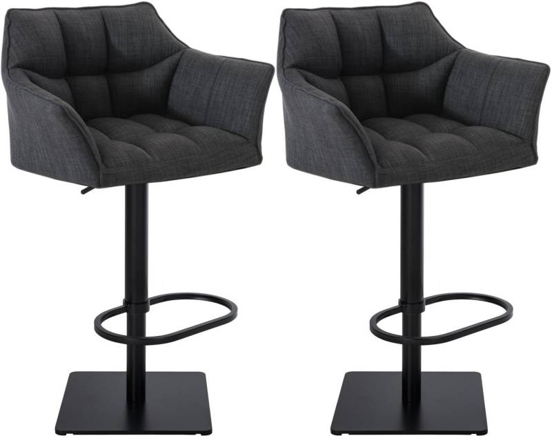 CLP Barhocker Damaso (2er Set, 2 St., 2er), mit Stoff-Bezug, höhenverstellbar von CLP