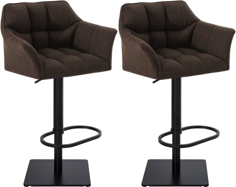 CLP Barhocker Damaso (2er Set, 2 St., 2er), mit Stoff-Bezug, höhenverstellbar von CLP