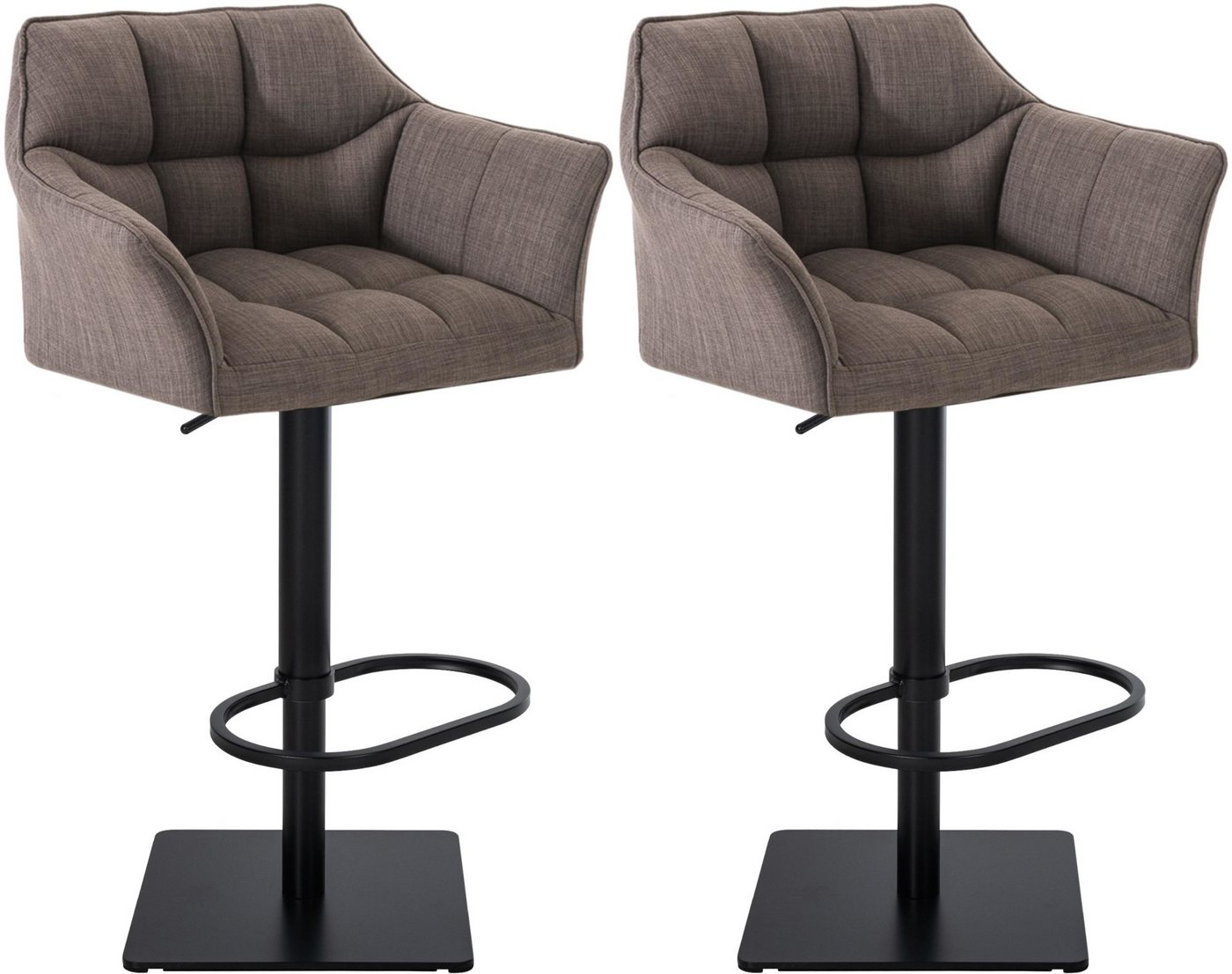CLP Barhocker Damaso (2er Set, 2 St., 2er), mit Stoff-Bezug, höhenverstellbar von CLP