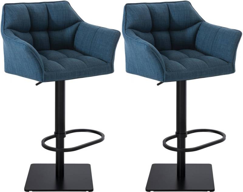 CLP Barhocker Damaso (2er Set, 2 St., 2er), mit Stoff-Bezug, höhenverstellbar von CLP