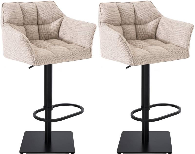 CLP Barhocker Damaso (2er Set, 2 St., 2er), mit Stoff-Bezug, höhenverstellbar von CLP