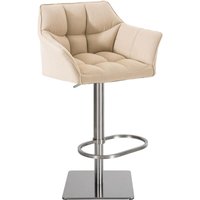 CLP - Barhocker Damaso Stoffbezug creme edelstahl von CLP