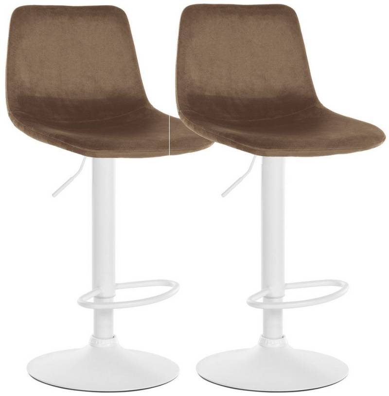 CLP Barhocker Divo Samt (2er Set, 2 St., 2er), drehbar und stufenlos höhenverstellbar von CLP