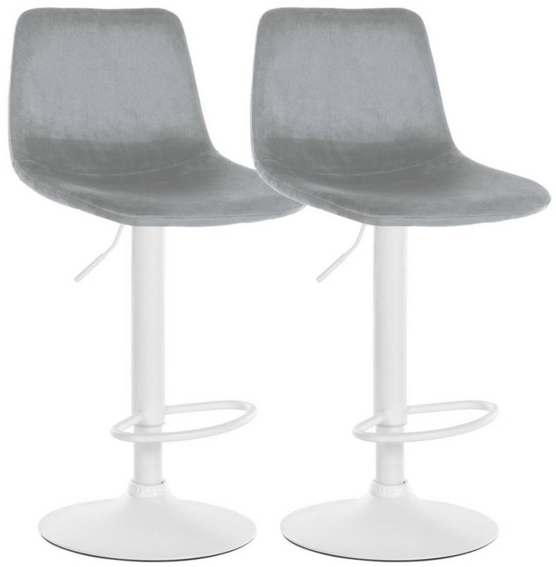 CLP Barhocker Divo Samt (2er Set, 2 St., 2er), drehbar und stufenlos höhenverstellbar von CLP