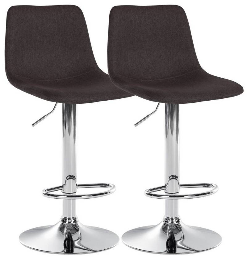 CLP Barhocker Divo Stoff (2er Set, 2 St., 2er), drehbar und stufenlos höhenverstellbar von CLP