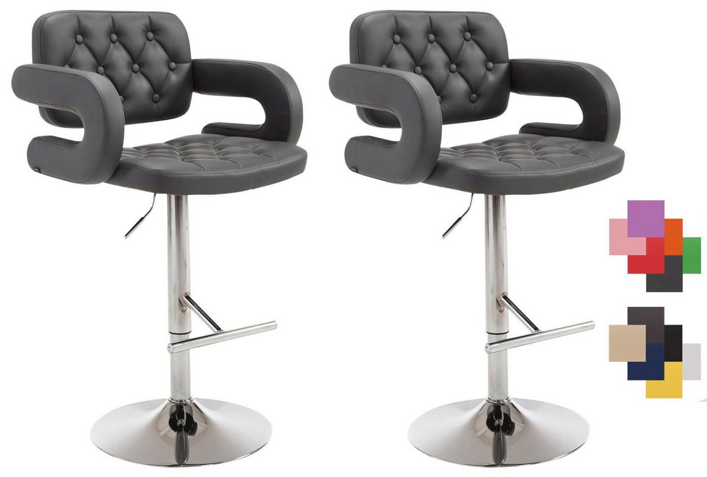 CLP Barhocker Dublin (2er Set, 2 St., 2er), höhenverstellbar und drehbar von CLP