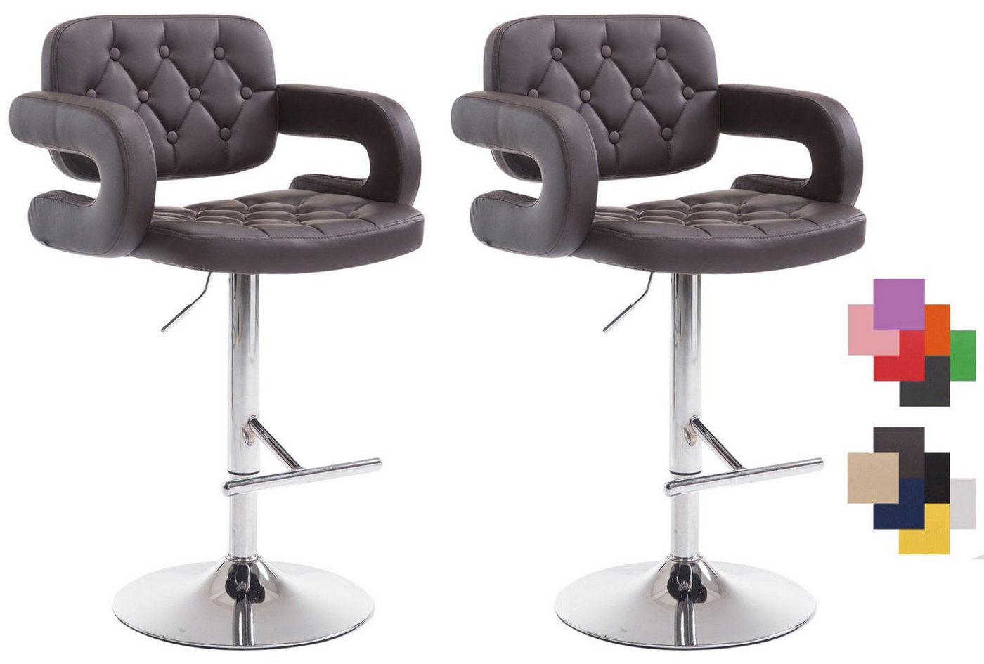 CLP Barhocker Dublin (2er Set, 2 St., 2er), höhenverstellbar und drehbar von CLP