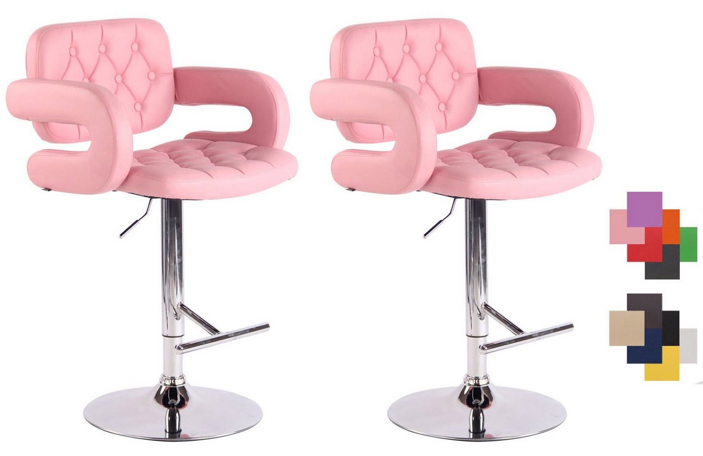 CLP Barhocker Dublin (2er Set, 2 St., 2er), höhenverstellbar und drehbar von CLP