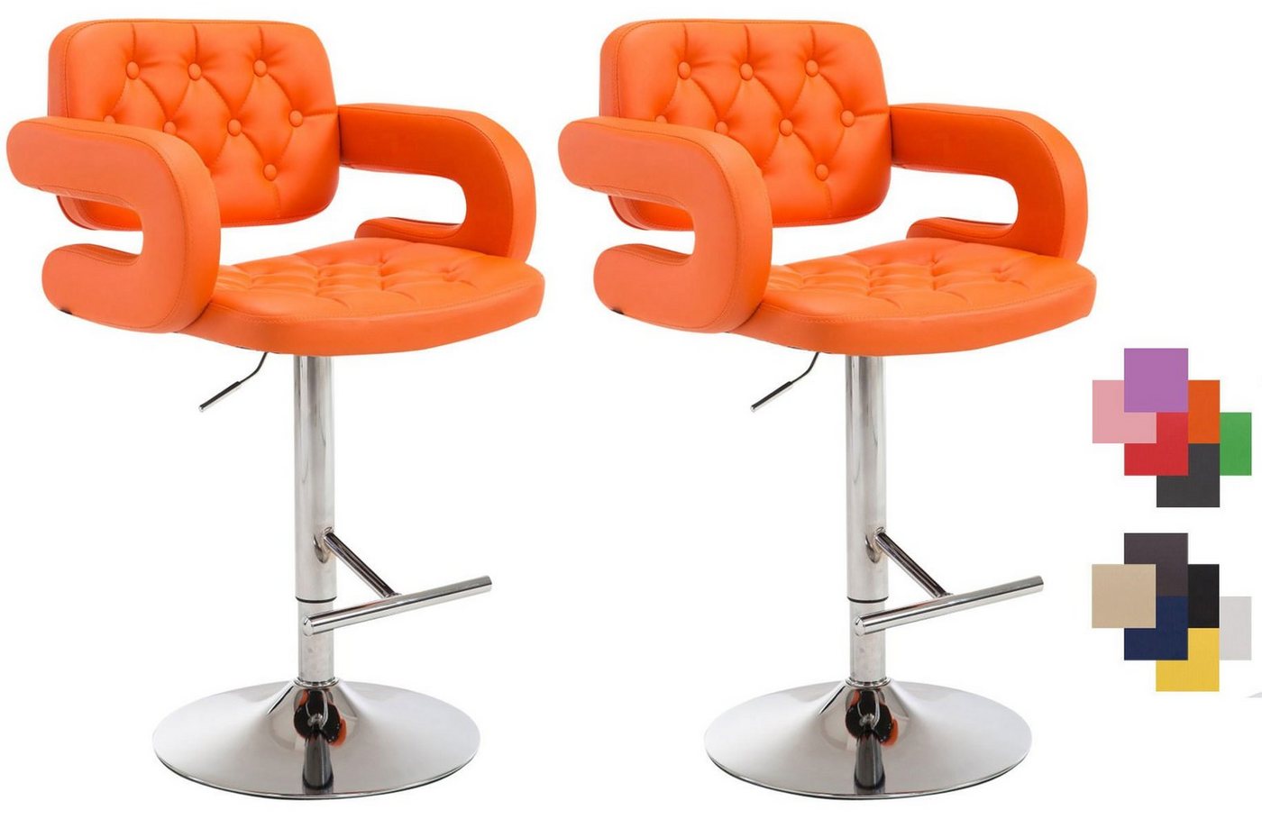 CLP Barhocker Dublin (2er Set, 2 St., 2er), höhenverstellbar und drehbar von CLP