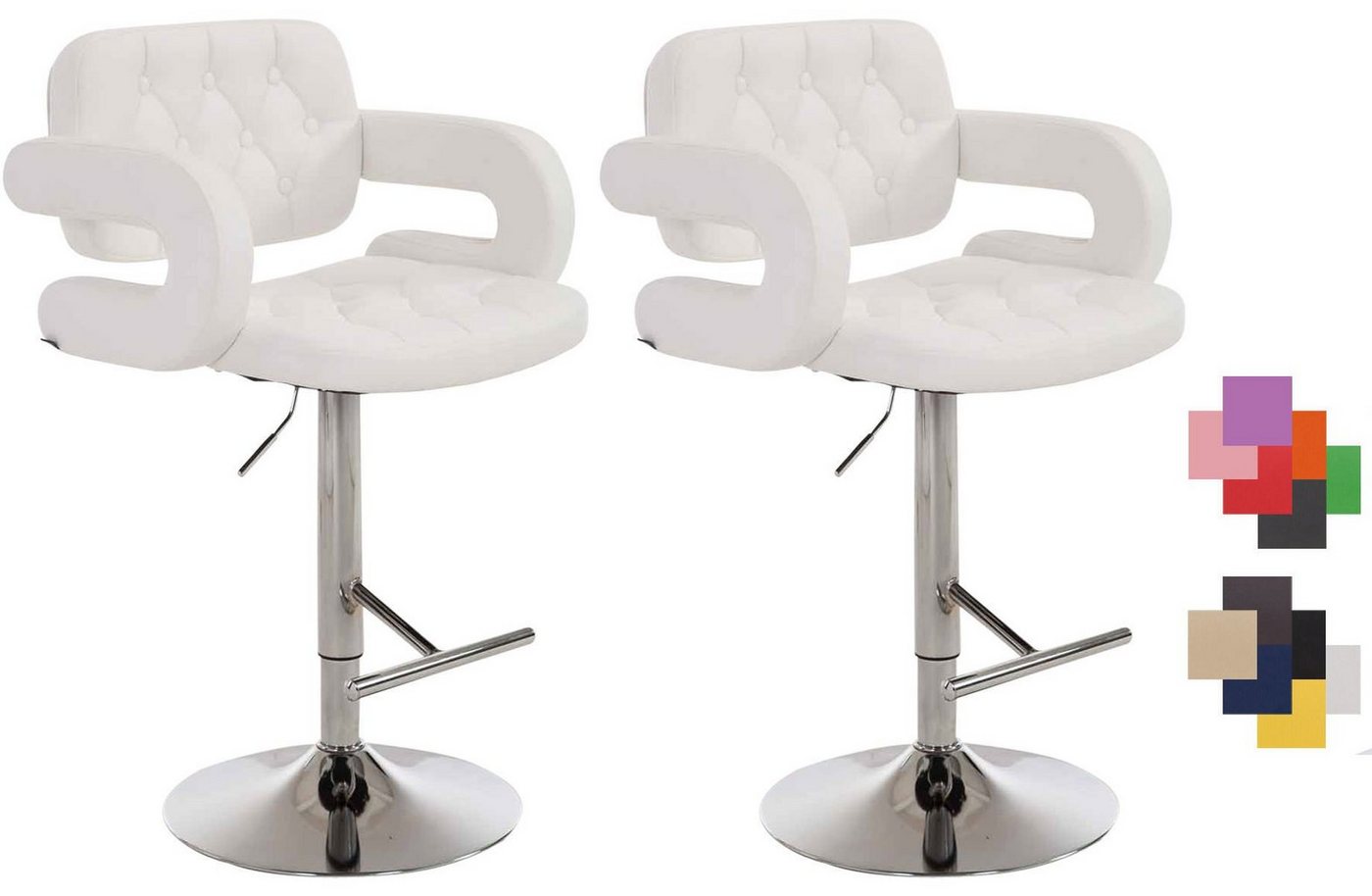CLP Barhocker Dublin (2er Set, 2 St., 2er), höhenverstellbar und drehbar von CLP