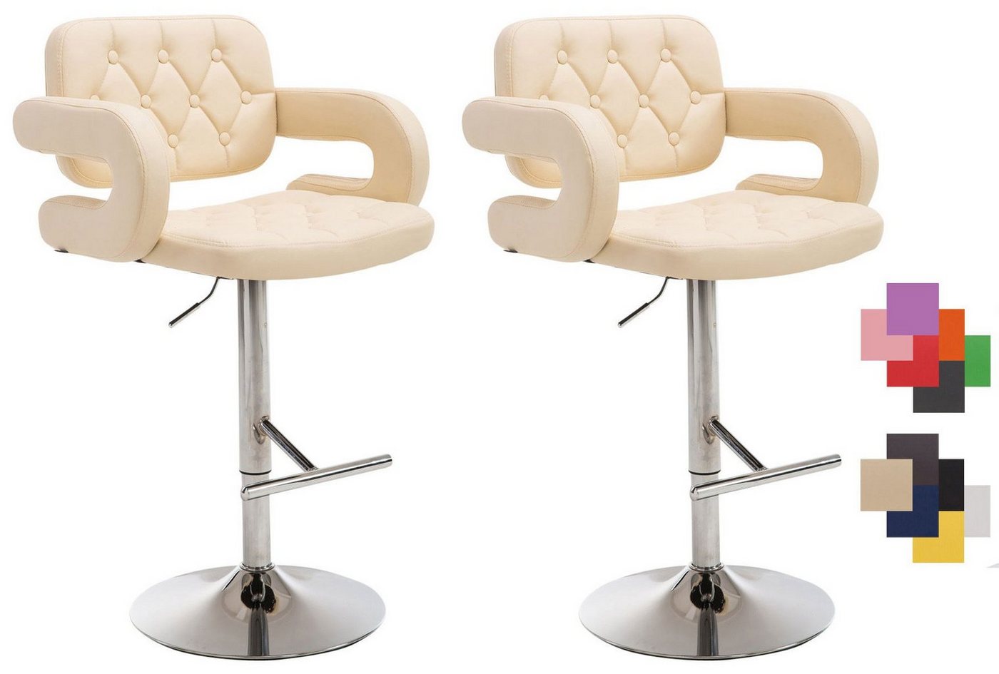CLP Barhocker Dublin (2er Set, 2 St., 2er), höhenverstellbar und drehbar von CLP