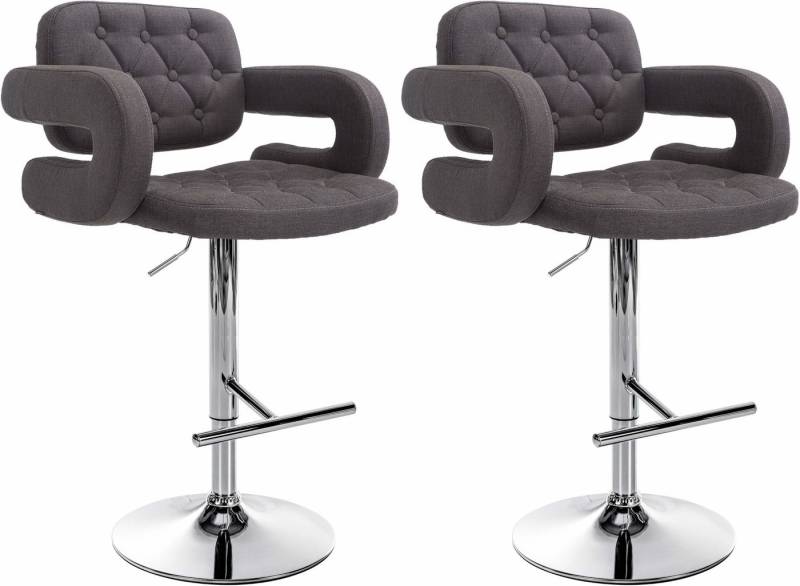 CLP Barhocker Dublin Stoff (2er Set, 2 St., 2er), höhenverstellbar und drehbar von CLP