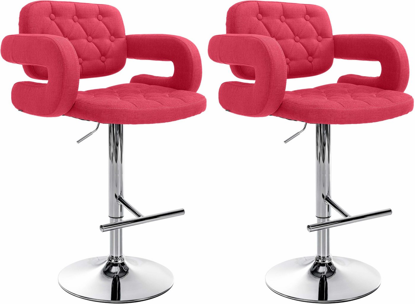 CLP Barhocker Dublin Stoff (2er Set, 2 St., 2er), höhenverstellbar und drehbar von CLP