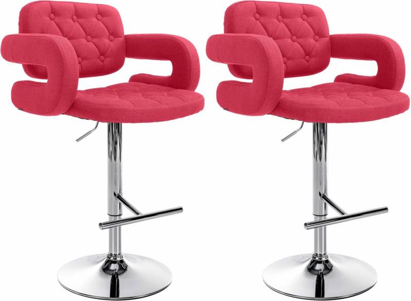 CLP Barhocker Dublin Stoff (2er Set, 2 St., 2er), höhenverstellbar und drehbar von CLP