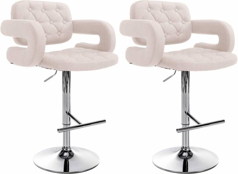 CLP Barhocker Dublin Stoff (2er Set, 2 St., 2er), höhenverstellbar und drehbar von CLP