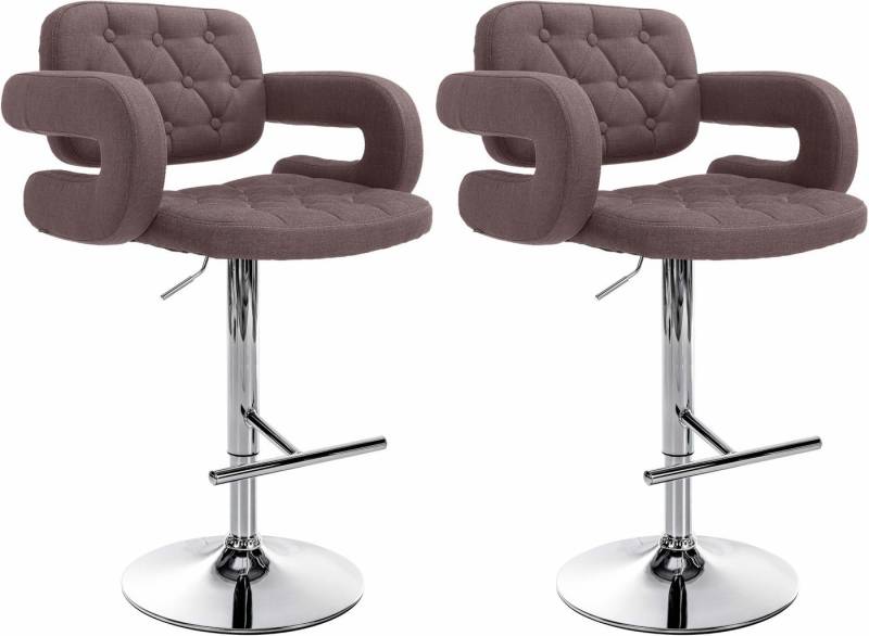 CLP Barhocker Dublin Stoff (2er Set, 2 St., 2er), höhenverstellbar und drehbar von CLP