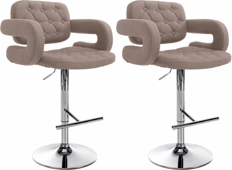 CLP Barhocker Dublin Stoff (2er Set, 2 St., 2er), höhenverstellbar und drehbar von CLP