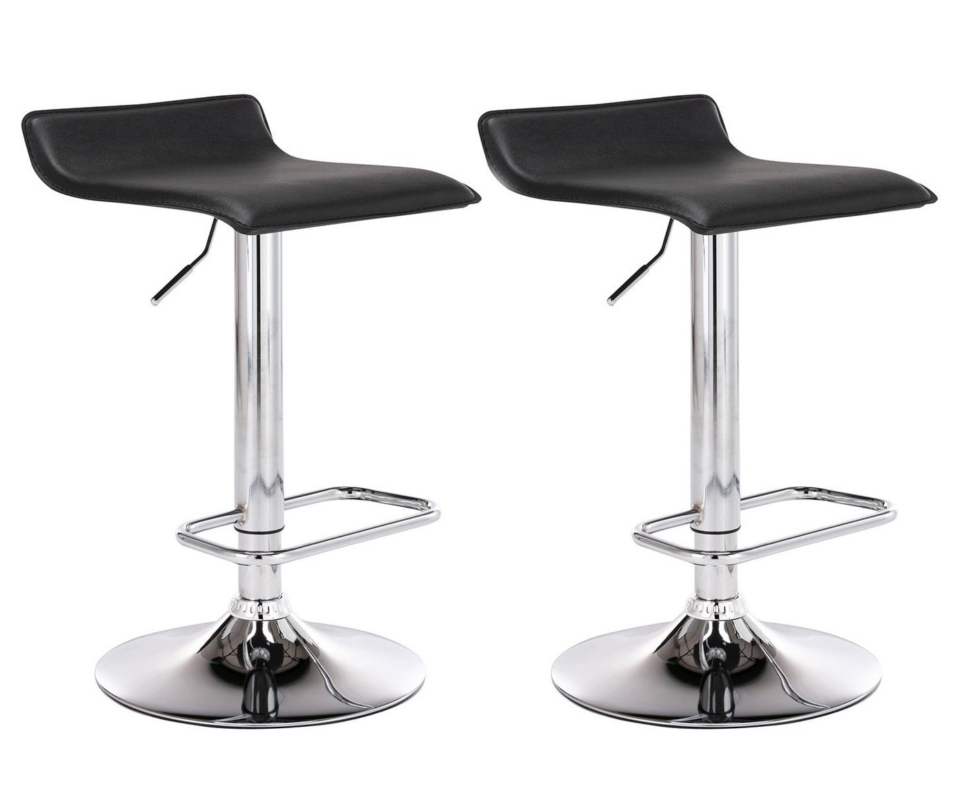 CLP Barhocker Dyn Kunstleder (2er Set, 2 St., 2er), höhenverstellbar & drehbar von CLP