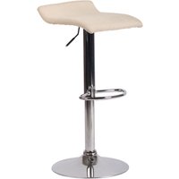 Barhocker Dyn V2 Stoff creme chrom von CLP