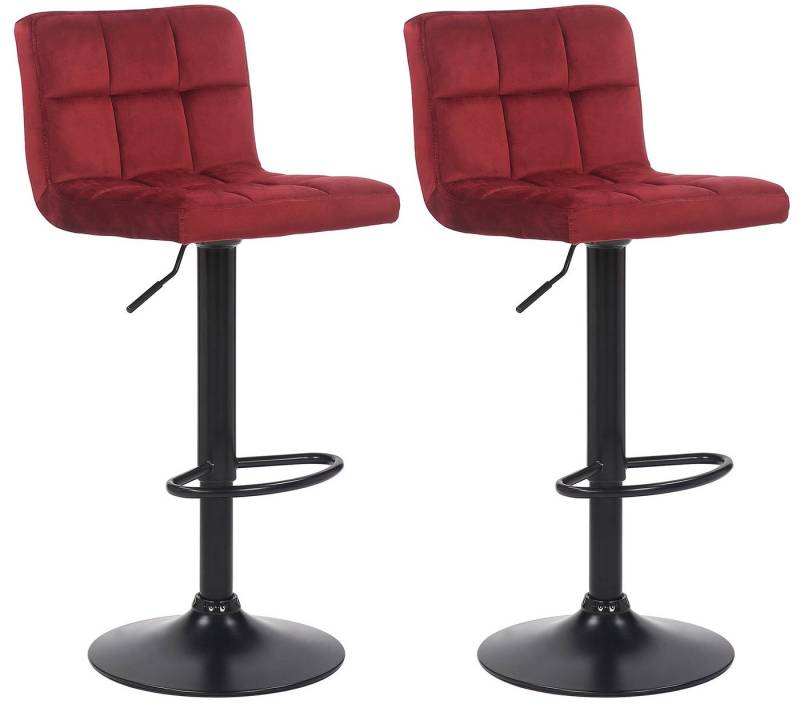 CLP Barhocker Feni Samt (2er Set, 2 St., 2er), gepolstert, höhenverstellbar von CLP