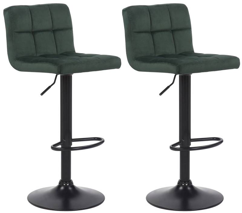 CLP Barhocker Feni Samt (2er Set, 2 St., 2er), gepolstert, höhenverstellbar von CLP