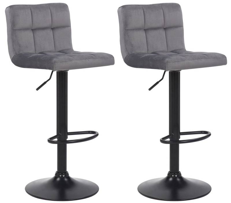 CLP Barhocker Feni Samt (2er Set, 2 St., 2er), gepolstert, höhenverstellbar von CLP