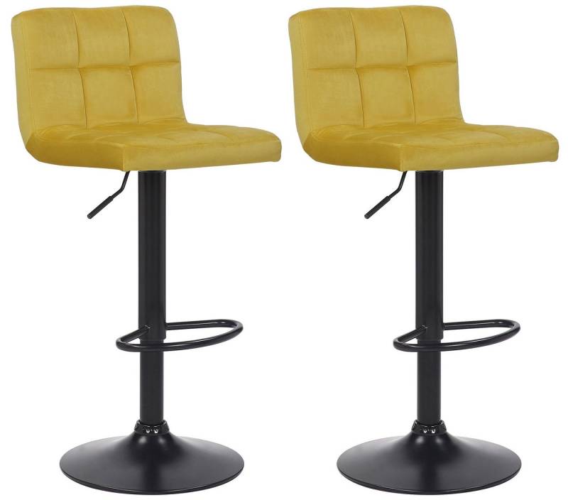 CLP Barhocker Feni Samt (2er Set, 2 St., 2er), gepolstert, höhenverstellbar von CLP